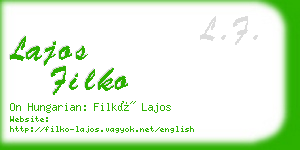 lajos filko business card